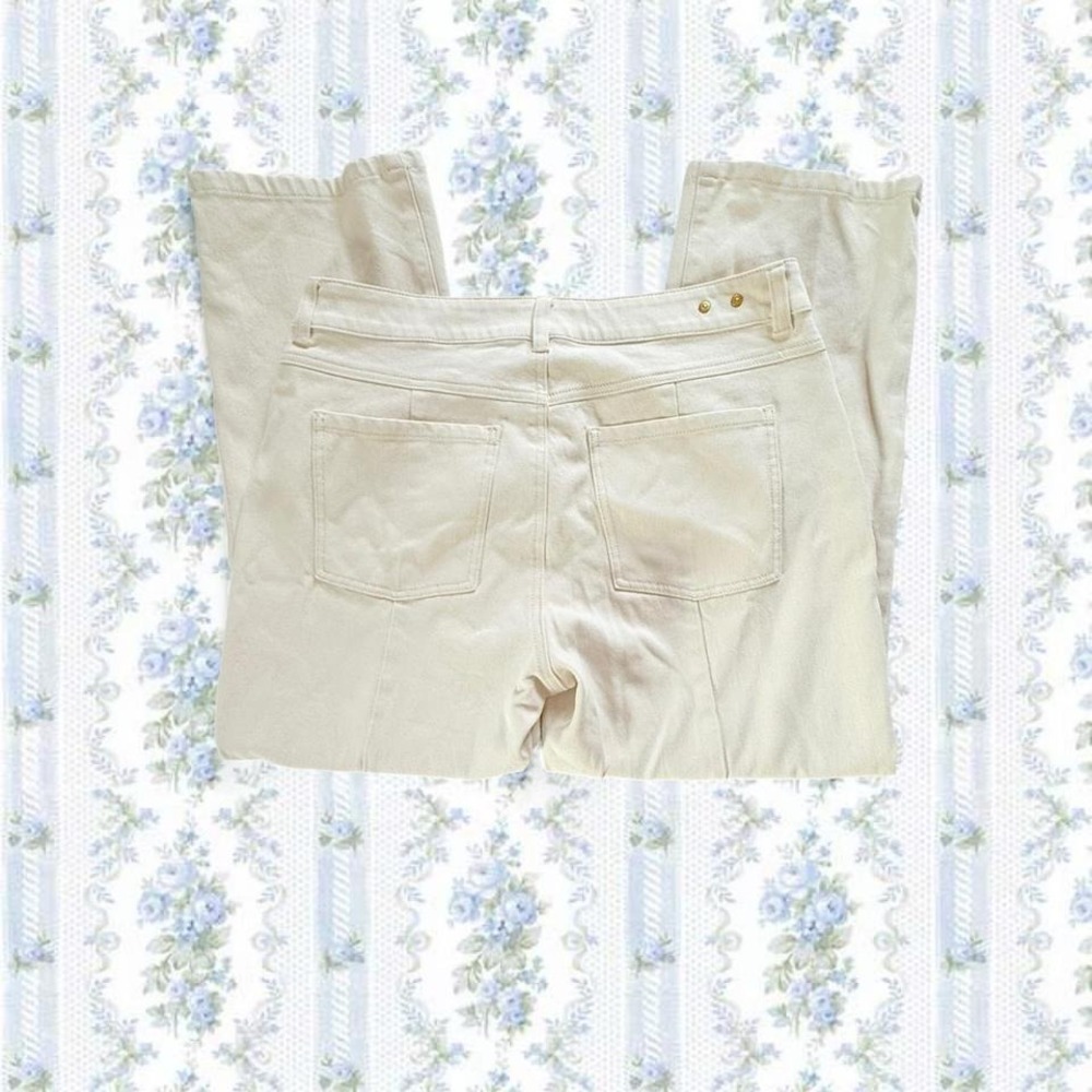 Cabi Women's Size 10 soho Cream Straight Leg Trousers - Picture 5 of 6